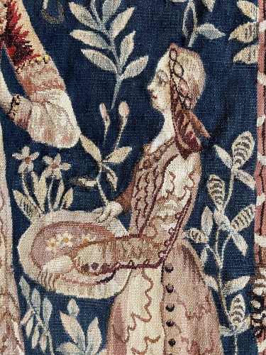 L'Odorat, La Dame à la licorne - Tapisserie Manufacture Aubusson XIXe siècle - Galerie Lissier