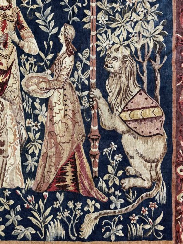  - L'Odorat, La Dame à la licorne - Tapisserie Manufacture Aubusson XIXe siècle