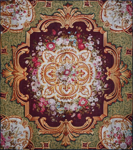 Napoleon III rug from the Aubusson Manufactory, 19th century