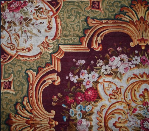 Napoleon III rug from the Aubusson Manufactory, 19th century - Napoléon III