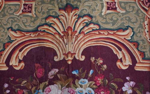Antiquités - Napoleon III rug from the Aubusson Manufactory, 19th century