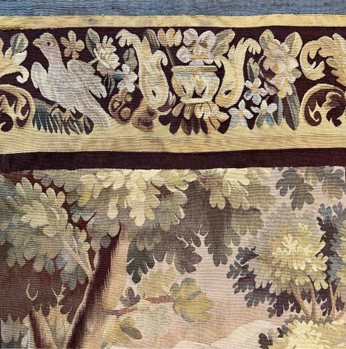 Antiquités - Verdure tapestry from the Aubusson Manufactory, 19th century