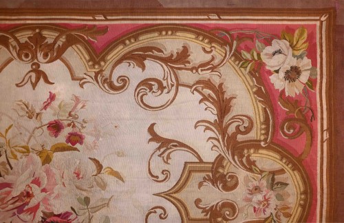 Carpet From The Aubusson Manufactory, Napoleon III Period - Tapestry & Carpet Style Napoléon III