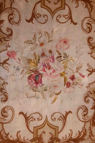 Antiquités - Carpet From The Aubusson Manufactory, Napoleon III Period