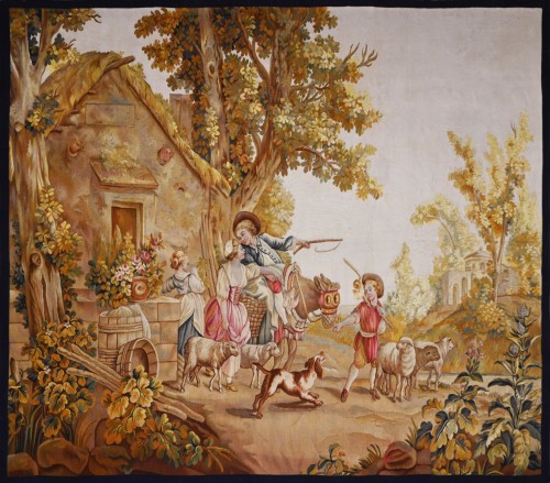 Pastoral Scene, Idealized Country Life, attributed to the Aubusson Manufactory