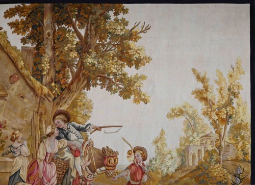 19th century - Pastoral Scene, Idealized Country Life, attributed to the Aubusson Manufactory