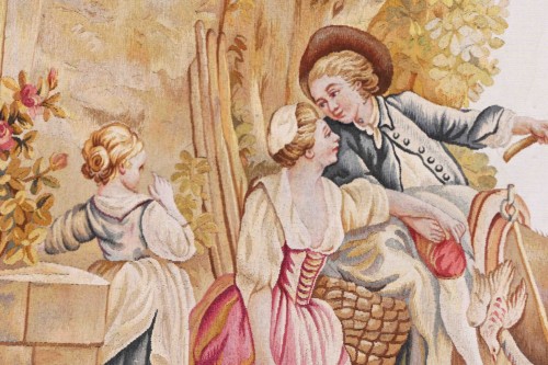  - Pastoral Scene, Idealized Country Life, attributed to the Aubusson Manufactory