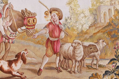 Antiquités - Pastoral Scene, Idealized Country Life, attributed to the Aubusson Manufactory
