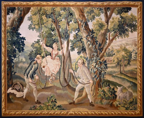 Tapisserie d’Aubusson XIXe siècle – La Balançoire d’après Francisco de Goya