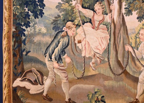 Tapisserie d’Aubusson XIXe siècle – La Balançoire d’après Francisco de Goya - Tapisserie & Tapis Style 