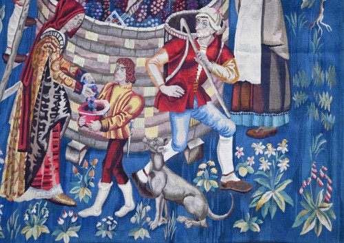 XIXe siècle - Tapisserie Vendange, Manufacture Aubusson 19e.siècle - certifiée Henri-François FAUREAU