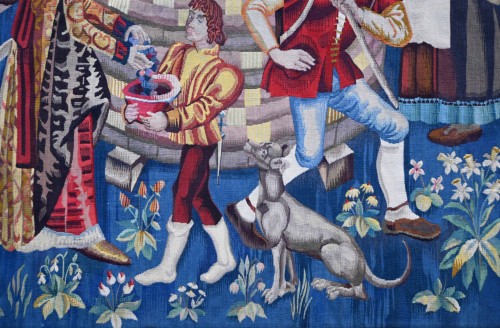 Tapisserie Vendange, Manufacture Aubusson 19e.siècle - certifiée Henri-François FAUREAU - 