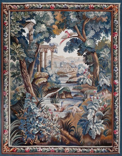 Verdure tapestry from the Aubusson Manufactory, 19th century