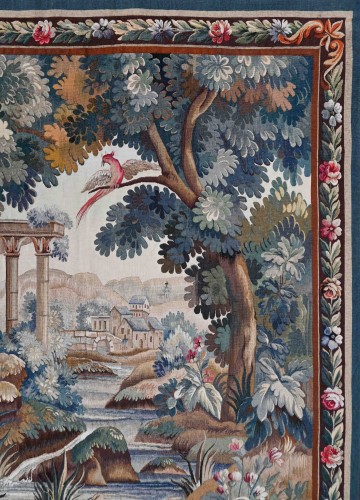 Verdure tapestry from the Aubusson Manufactory, 19th century - Tapestry & Carpet Style 