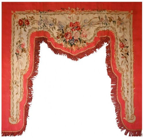 19th-century tapestry valance from the Aubusson Manufactory