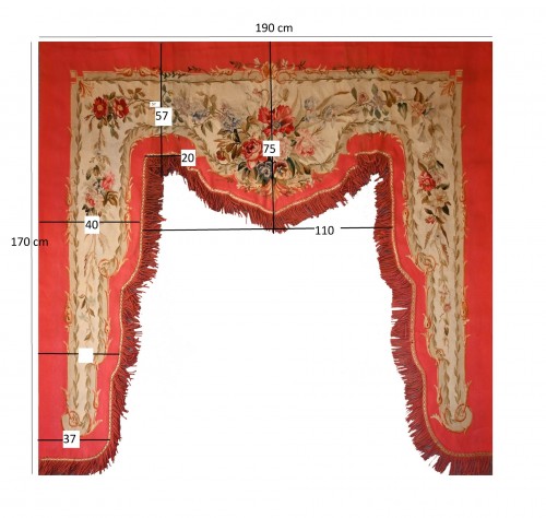 19th-century tapestry valance from the Aubusson Manufactory - Tapestry & Carpet Style Napoléon III