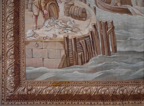 19th-century Beauvais tapestry – Arrival of the Fishermen - 