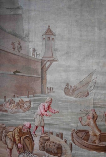 19th century - 19th-century Beauvais tapestry – Arrival of the Fishermen
