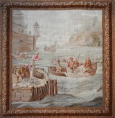 Tapisserie de Beauvais du XIXe siècle – Arrivée des Pêcheurs