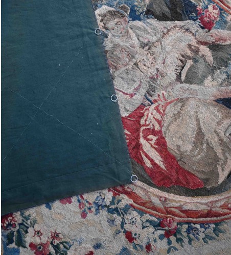 Louis XVI - Tapisserie à médaillon de la Manufacture d'Aubusson du XVIIIe siècle