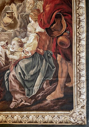 Tapisserie d'Aubusson, La scène de la naissance de Jésus-Christ - 