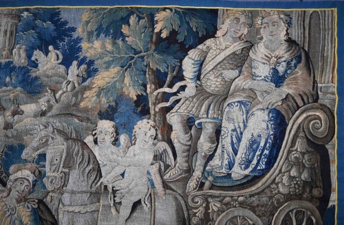 Tapisserie & Tapis Tapisserie - Le couronnement de Melinte et Ariana - Tapisserie d'Aubusson milieu 17e.siècle
