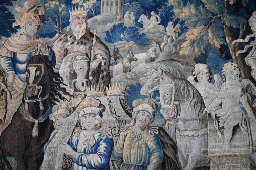 Le couronnement de Melinte et Ariana - Tapisserie d'Aubusson milieu 17e.siècle - 
