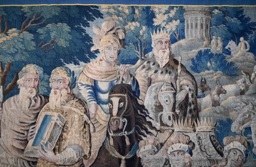 Antiquités - Le couronnement de Melinte et Ariana - Tapisserie d'Aubusson milieu 17e.siècle