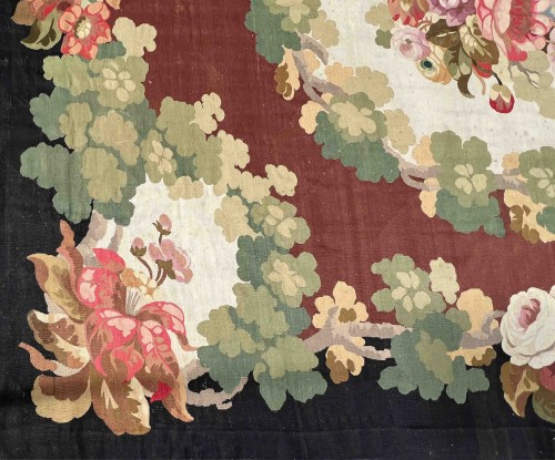 Tapis Napoleon III de Manufacture Royal Aubusson - Circa 1860 - Tapisserie & Tapis Style Napoléon III