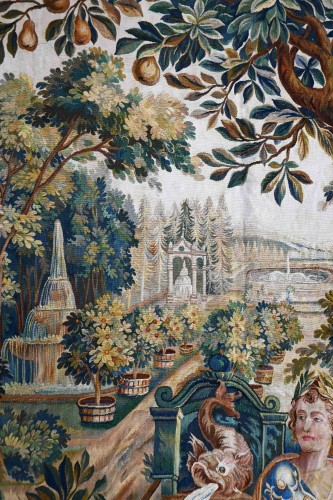 XIXe siècle - Tapisserie de la Manufacture des Bruxelles XVIIIe.siècle - Le Roi David jouant de la harpe