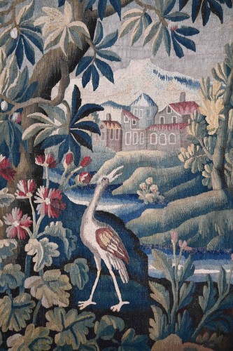 Tapisserie Verdure de la Manufacture d'Aubusson XVIIIe siècle - 