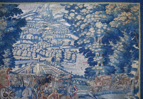 Tapisserie & Tapis Tapisserie - Tapisserie Manufacture des Bruxelles XVIe.s - Départ d’un monarque en guerre sainte