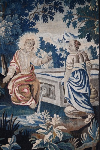 Tapisserie & Tapis Tapisserie - Tapisserie Aubusson XVIIe siècle - Jesus et la Samaritaine