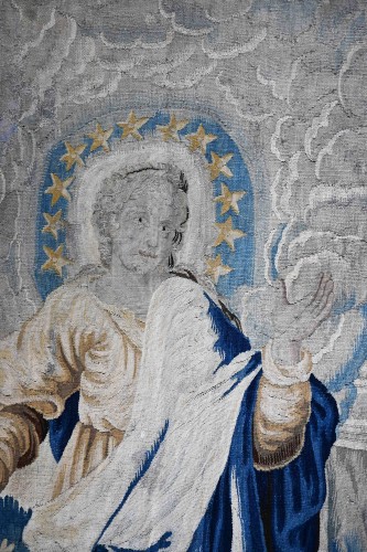 Tapisserie des Flandres XVIIe siècle - Un grand signe apparut dans le ciel, livre Apocalypse 12 - Galerie Lissier