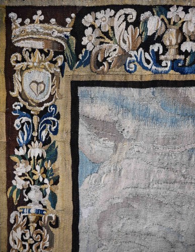 Antiquités - Tapisserie des Flandres XVIIe siècle - Un grand signe apparut dans le ciel, livre Apocalypse 12