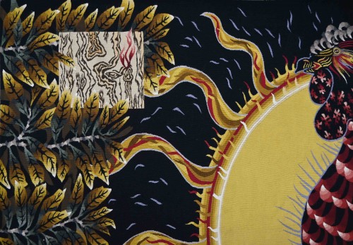 Aubusson Tapestry, 20th Century - Jean Lurçat, Rooster and Sun - Tapestry & Carpet Style 50