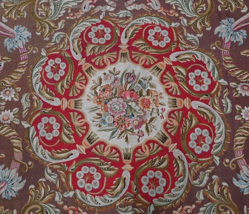 19th century - Napoleon III carpet from the Aubusson Manufactory