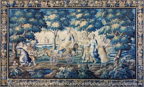 Tapisserie Manufacture Royal Aubusson 17e-Le Triomphe de Flore, Apres Charles le Brun