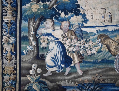Antiquités - Tapestry, Royal Aubusson Manufactory, 17th century - The Triumph of Flora