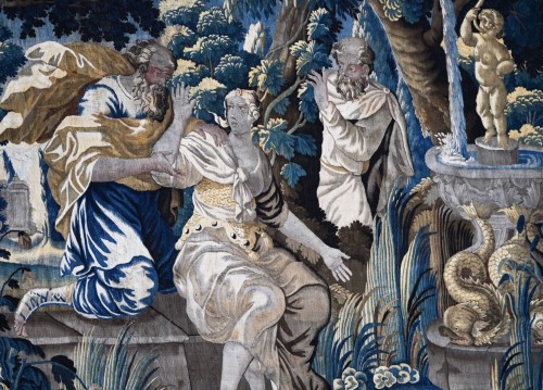 17th century Aubusson tapestry - "Susanna and the Elders" - 