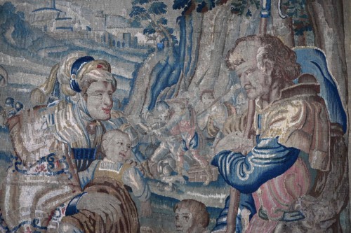 L'histoire de Moïse et Séphora - Tapisserie de la Manufacture de Bruxelles XVIIe siècle - Galerie Lissier