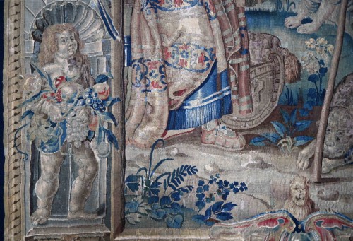 Antiquités - L'histoire de Moïse et Séphora - Tapisserie de la Manufacture de Bruxelles XVIIe siècle