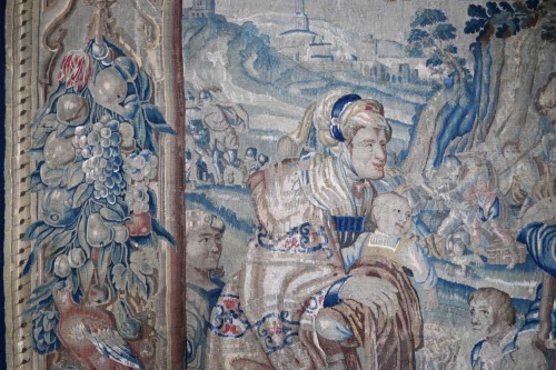Antiquités - L'histoire de Moïse et Séphora - Tapisserie de la Manufacture de Bruxelles XVIIe siècle