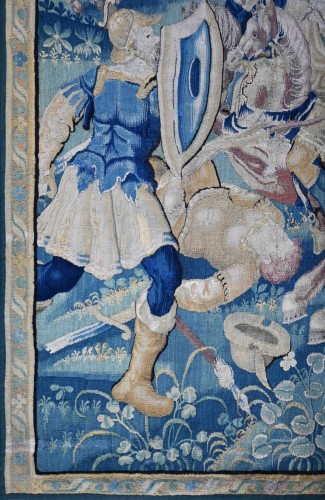 Tapestry, Flemish Manufactory, 16th century - The Bravery of David's Army - Tapestry & Carpet Style 