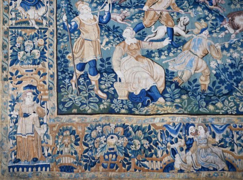 Tapisserie & Tapis Tapisserie - Tapisserie de la manufacture des Flandres XVIIe siècle - scène de chasse