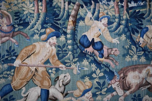 Louis XIII - Tapisserie de la manufacture des Flandres XVIIe siècle - scène de chasse