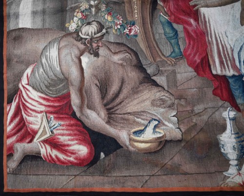 18th century - 18th tapestry Royal Aubusson Manufactory – The Sacrifice to Jupiter