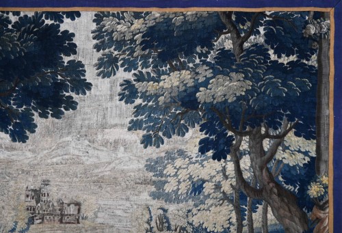 XVIIIe siècle - Scène pastorale, tapisserie de la Manufacture Royale d'Aubusson XVIIIe siècle