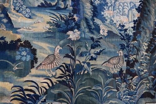 Tapisserie de la Manufacture des Flandres (Audenarde) - Verdure aux Oiseaux du 17e - Tapisserie & Tapis Style 