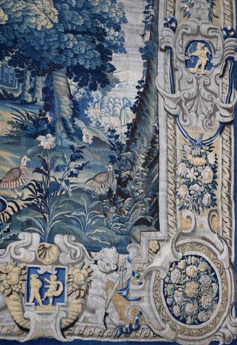 Tapisserie de la Manufacture des Flandres (Audenarde) - Verdure aux Oiseaux du 17e - Galerie Lissier
